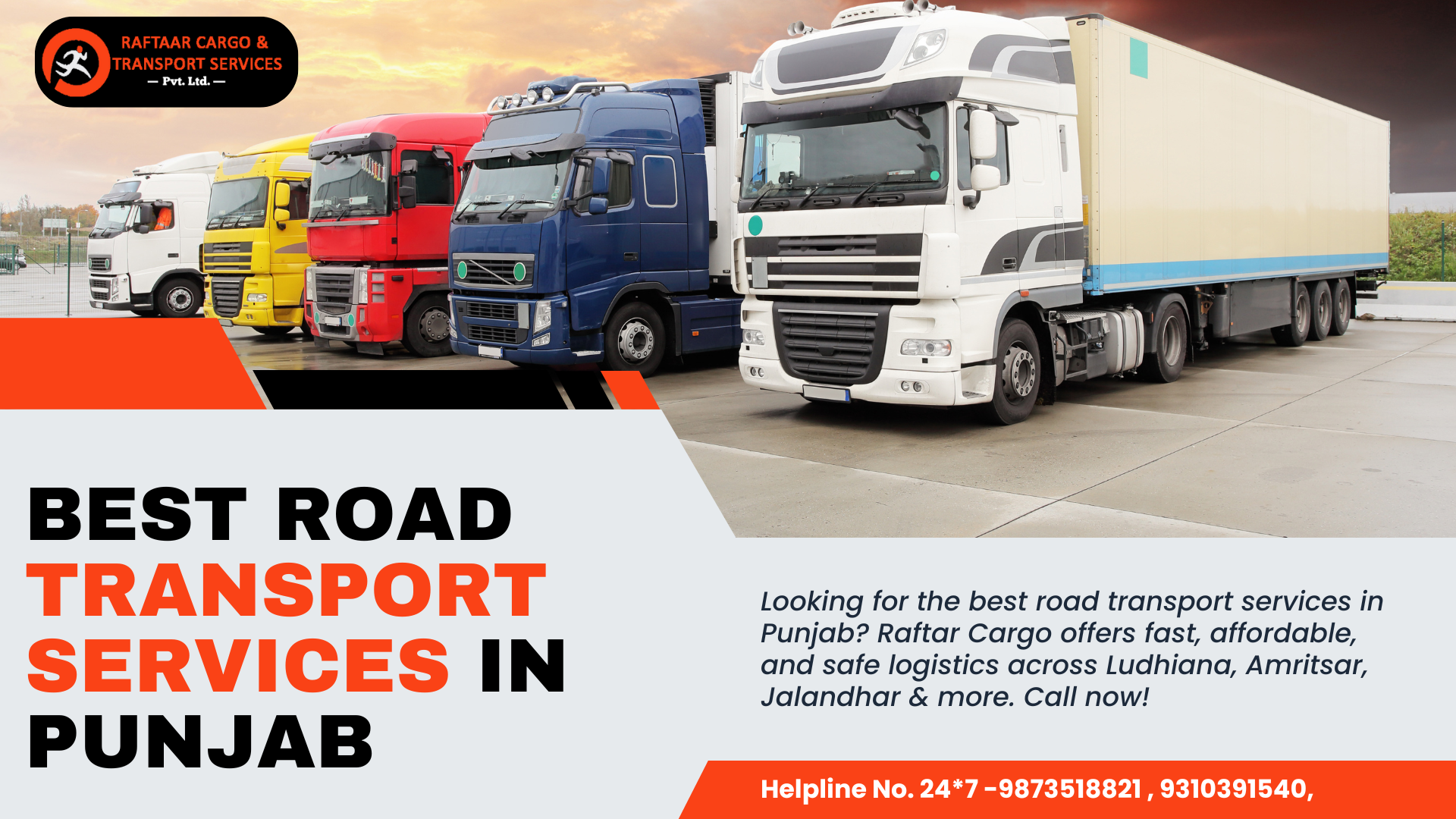Best Road Transport Services in Punjab | Fast & Reliable Logistics by Raftar Cargo
